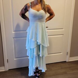 FLYNN SKYE asymmetrical high/low hem.   Maxi dress